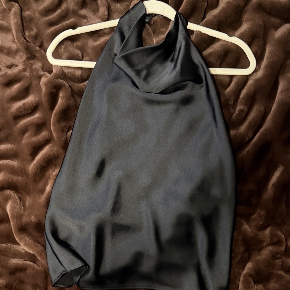 Zara Black Halter Neck Blouse